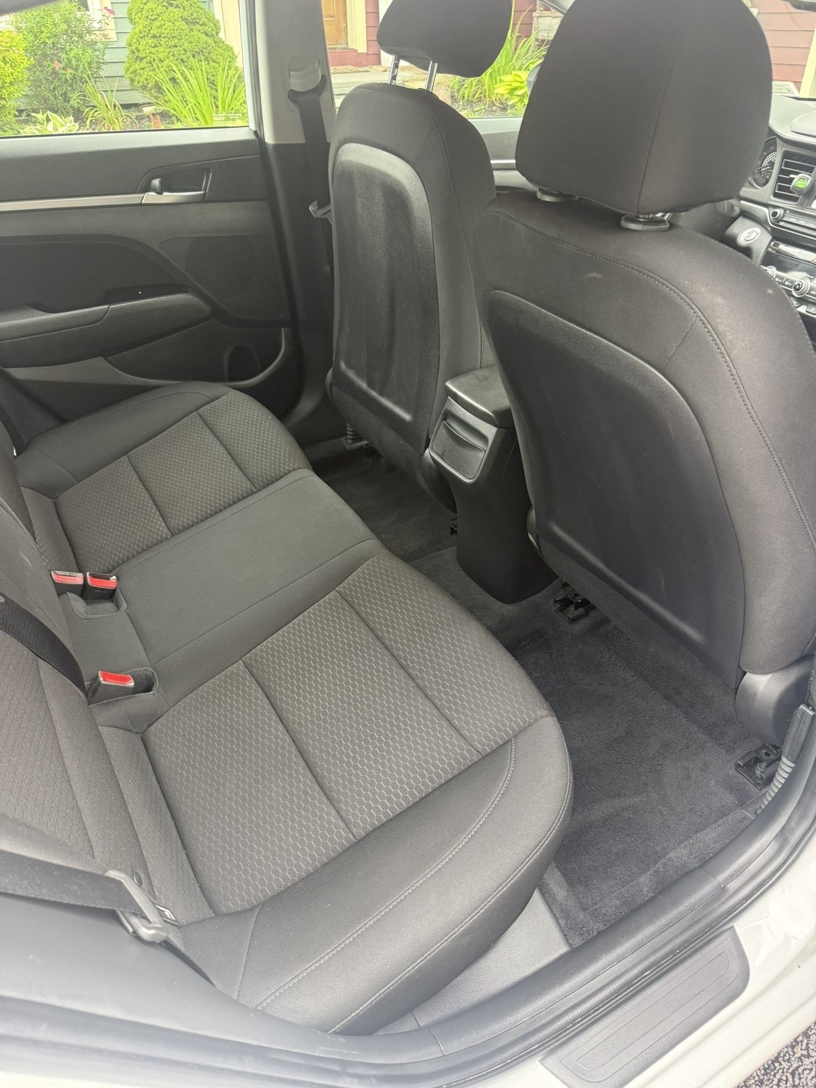 Freshly cleaned sedan rear seats